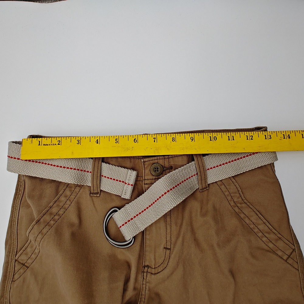 Lot 2 Lee Dungarees Youth Cargo Shorts Size 12 Regular w Belts Khaki‎ Gray - Picture 13 of 13